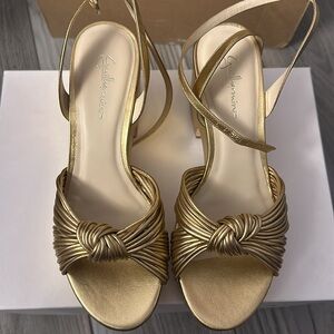 Guilhermina gold metallic platform sandals